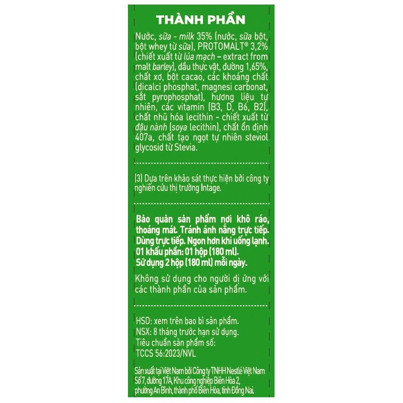 Thùng 48 hộp thức uống lúa mạch Nestlé Milo ít đường 180 ml (từ 2 tuổi) - Giao bao bì ngẫu nhiên 18