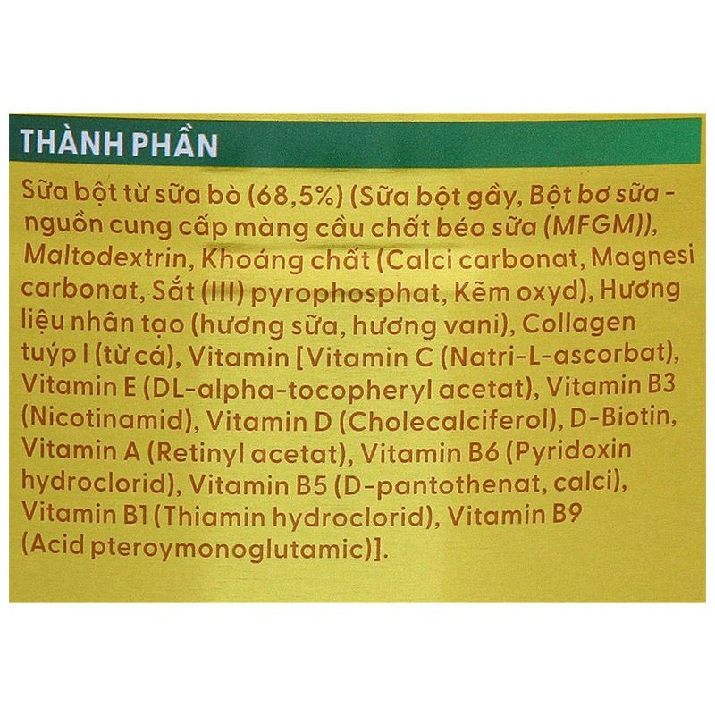 Sữa bột người lớn Anlene Gold hương vani 800g 8