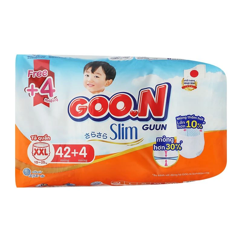 Tã quần GOO.N Slim size XXL 42 + 4 miếng (15 - 25 kg) - Giao bao bì ngẫu nhiên 3