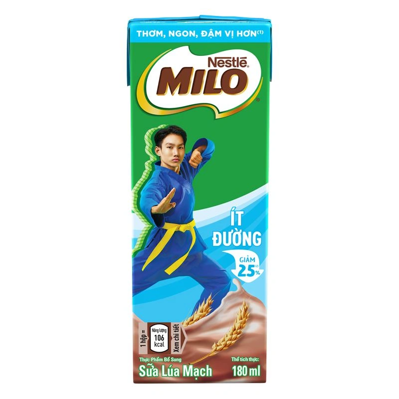 Thùng 48 hộp thức uống lúa mạch Nestlé Milo ít đường 180 ml (từ 2 tuổi) - Giao bao bì ngẫu nhiên 10
