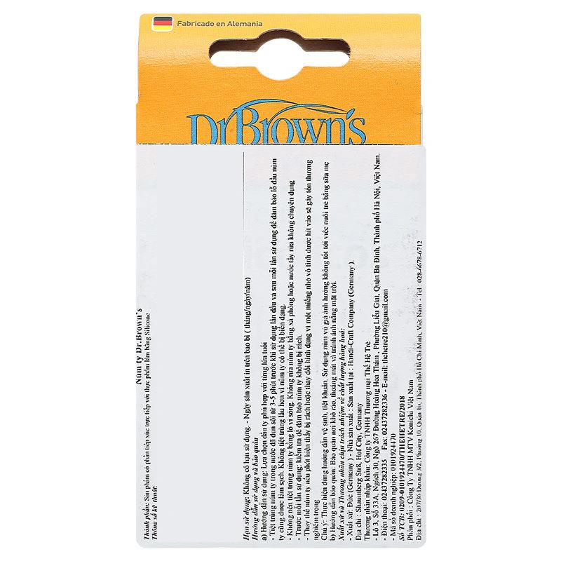 Bộ 2 núm ti Dr.Brown's cổ rộng size 4 (từ 9 tháng) - Giao ngẫu nhiên 4