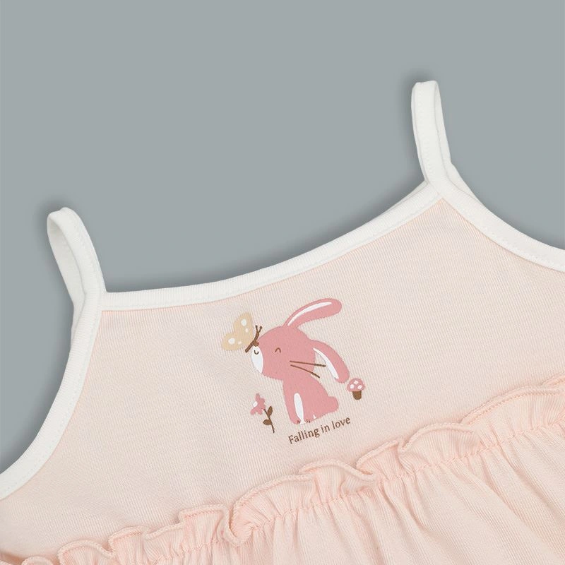 Bộ sát nách bé gái Lullaby NH315N màu hồng 4