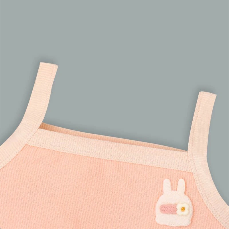 Bộ sát nách bé gái Lullaby NH397N màu cam 4