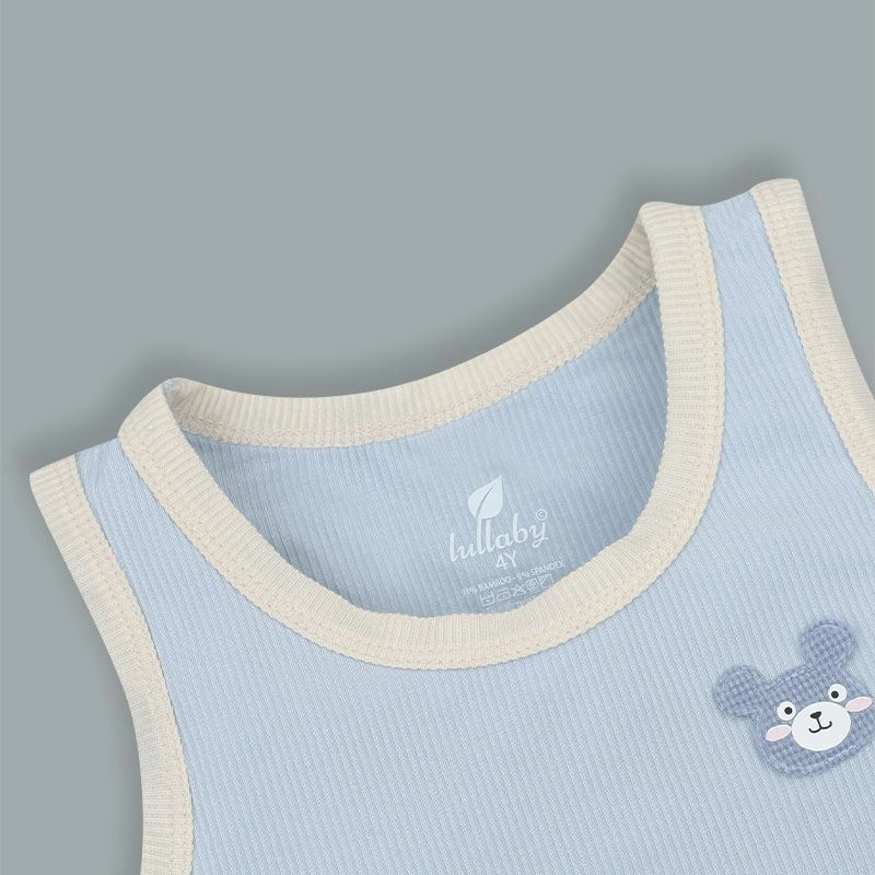 Bộ sát nách bé trai Lullaby NH396N màu xanh dương 4