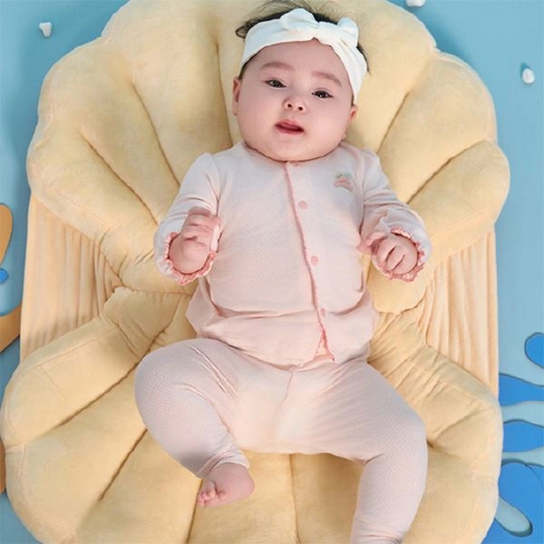 Bộ tay dài cài giữa bé gái Lullaby NH336N màu trắng 13