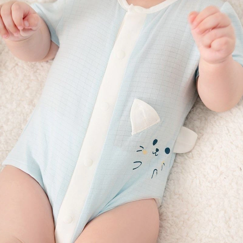 Bodysuit cài giữa bạn nhỏ ngộ nghĩnh La Pomme màu trắng 6
