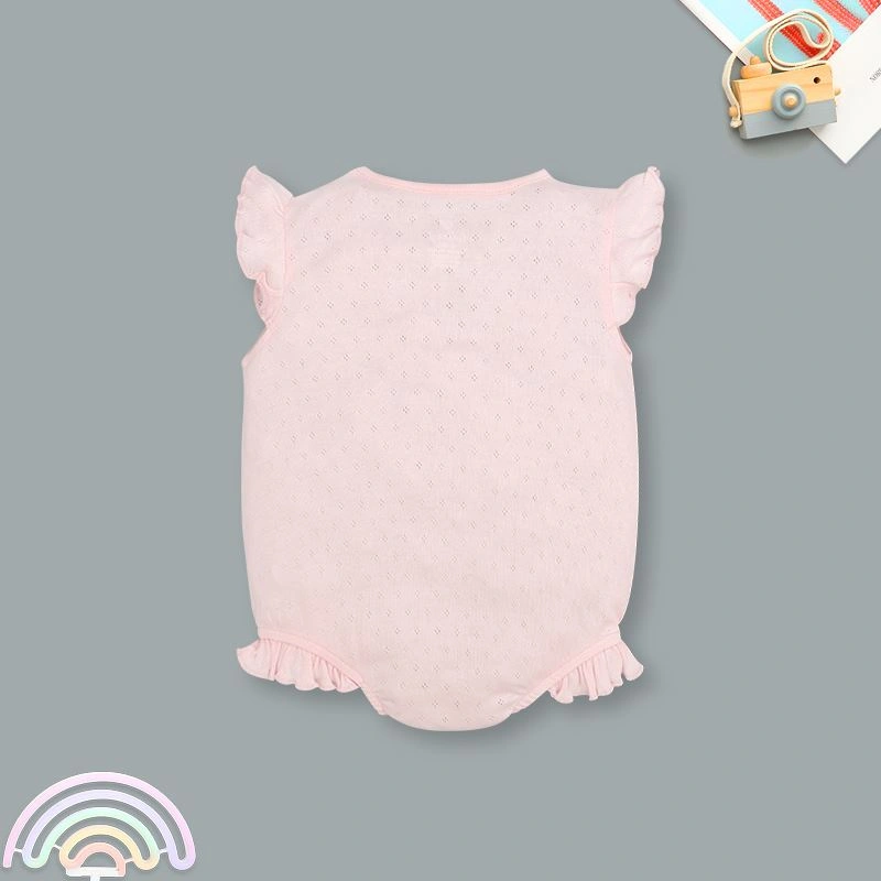 Bodysuit sát nách bé gái Lullaby NH376N màu hồng 2