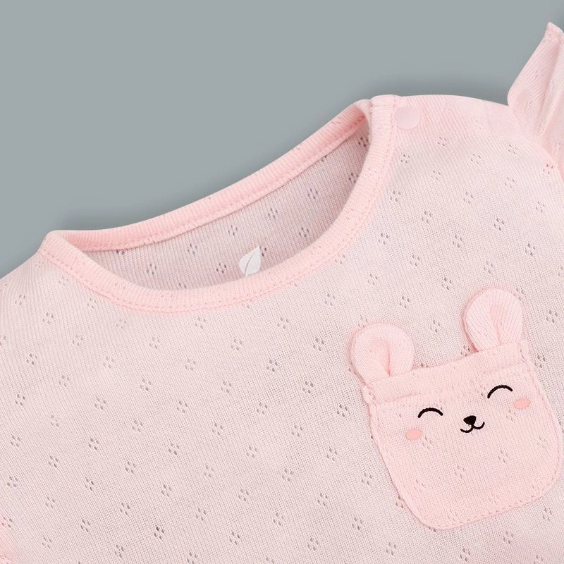 Bodysuit sát nách bé gái Lullaby NH376N màu hồng 3