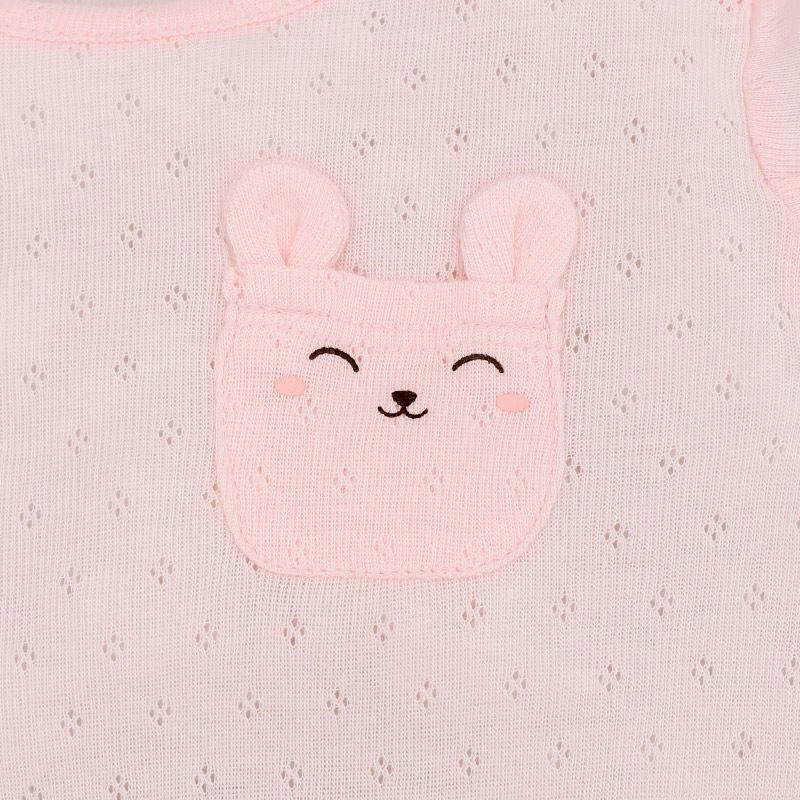 Bodysuit sát nách bé gái Lullaby NH376N màu hồng 7