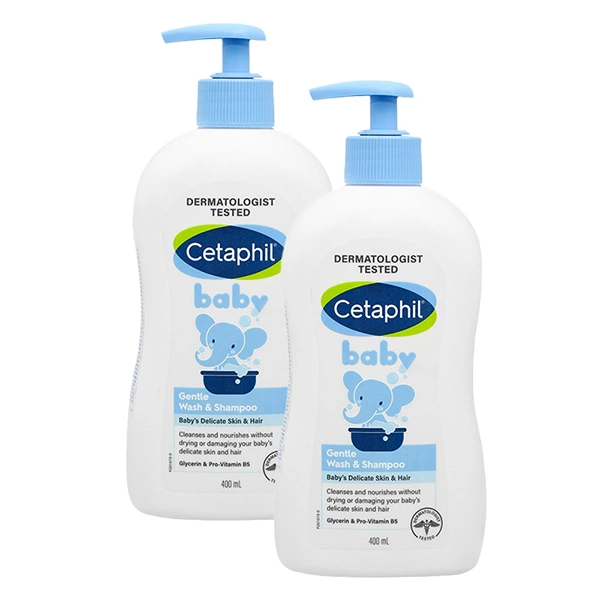 Combo 2 sữa tắm & gội 2in1 cho bé Cetaphil Baby Gentle