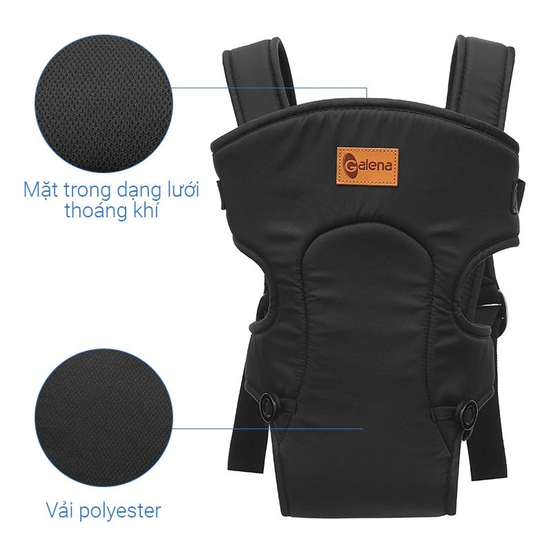 Địu em bé 3 tư thế Galena GA-C02 - Màu đen (3 - 14 tháng) 4