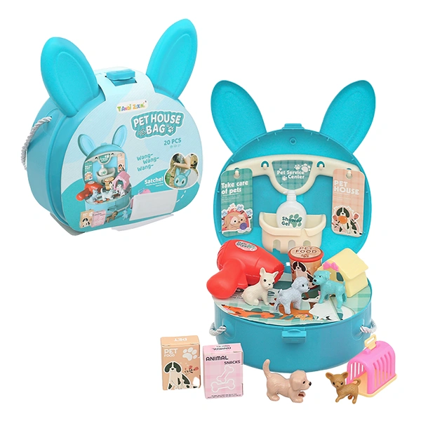Đồ chơi túi đeo thỏ chăm sóc thú cưng HappyTime 8328 (20 chi tiết) 1