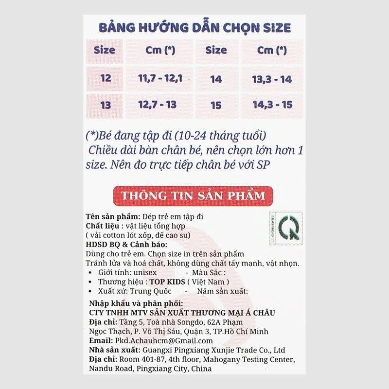 Giày tập đi cho bé Á Châu Avakids AC71 màu hồng 33