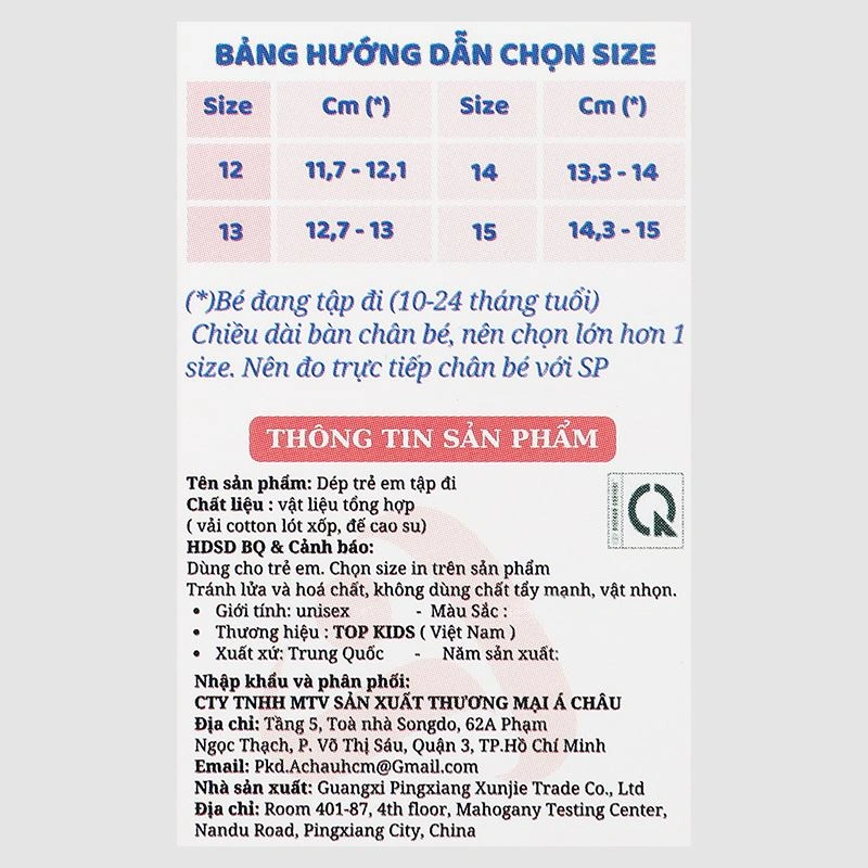 Giày tập đi cho bé Á Châu Avakids AC71 màu hồng 22