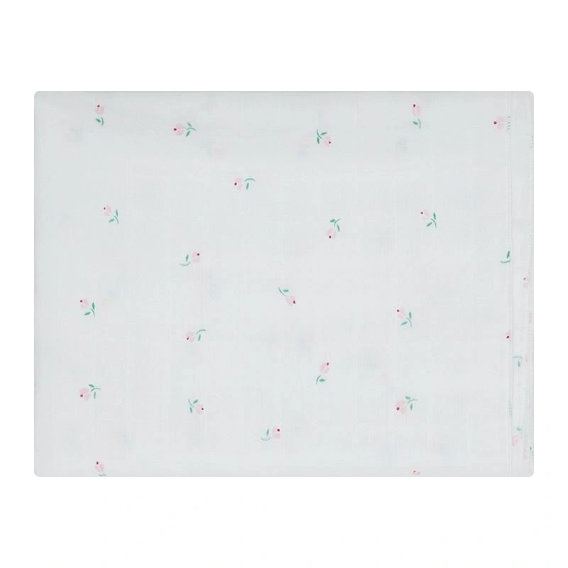 Khăn tắm sợi tre Bessla 2 lớp 90x100 cm - Hoa tulip 2