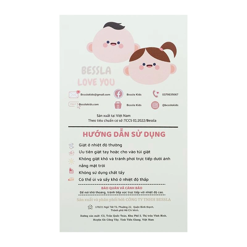 Khăn tắm sợi tre Bessla 2 lớp 90x100 cm - Hoa tulip 10