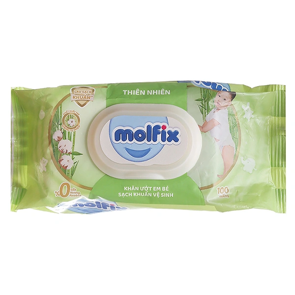 Khăn ướt Molfix sạch khuẩn vệ sinh