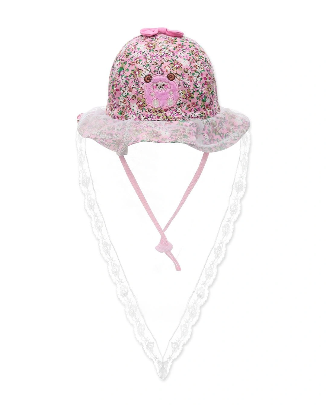 Nón vành cho bé gái Duy Ngọc 3025 màu trắng 16