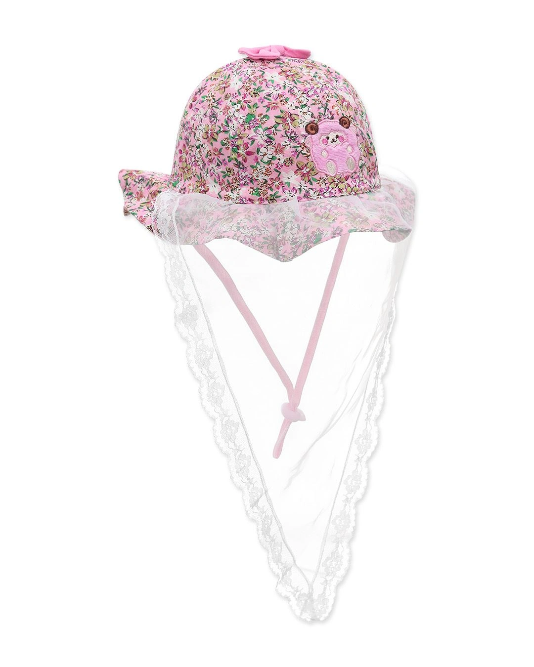 Nón vành cho bé gái Duy Ngọc 3025 màu trắng 18