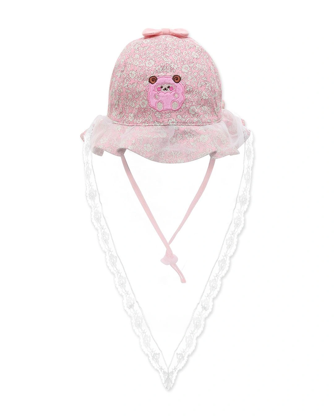 Nón vành cho bé gái Duy Ngọc 3025 màu trắng 9