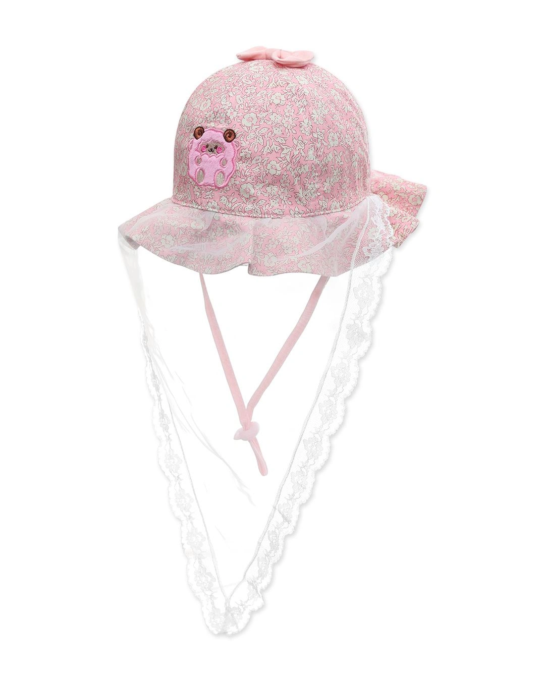 Nón vành cho bé gái Duy Ngọc 3025 màu trắng 10