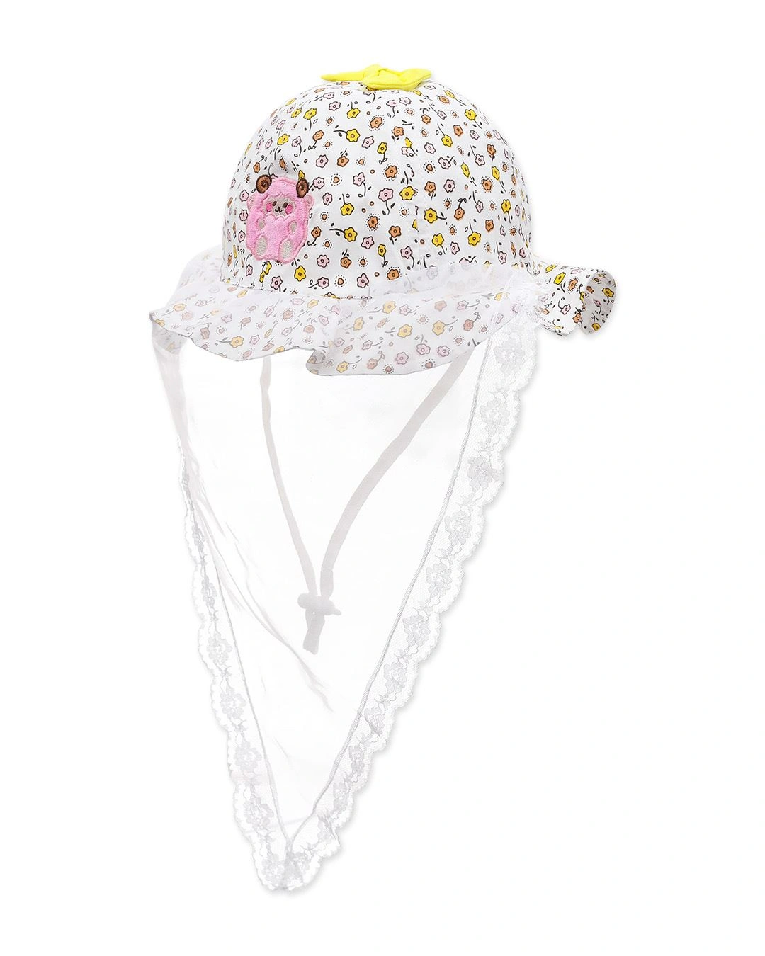 Nón vành cho bé gái Duy Ngọc 3025 màu trắng 3