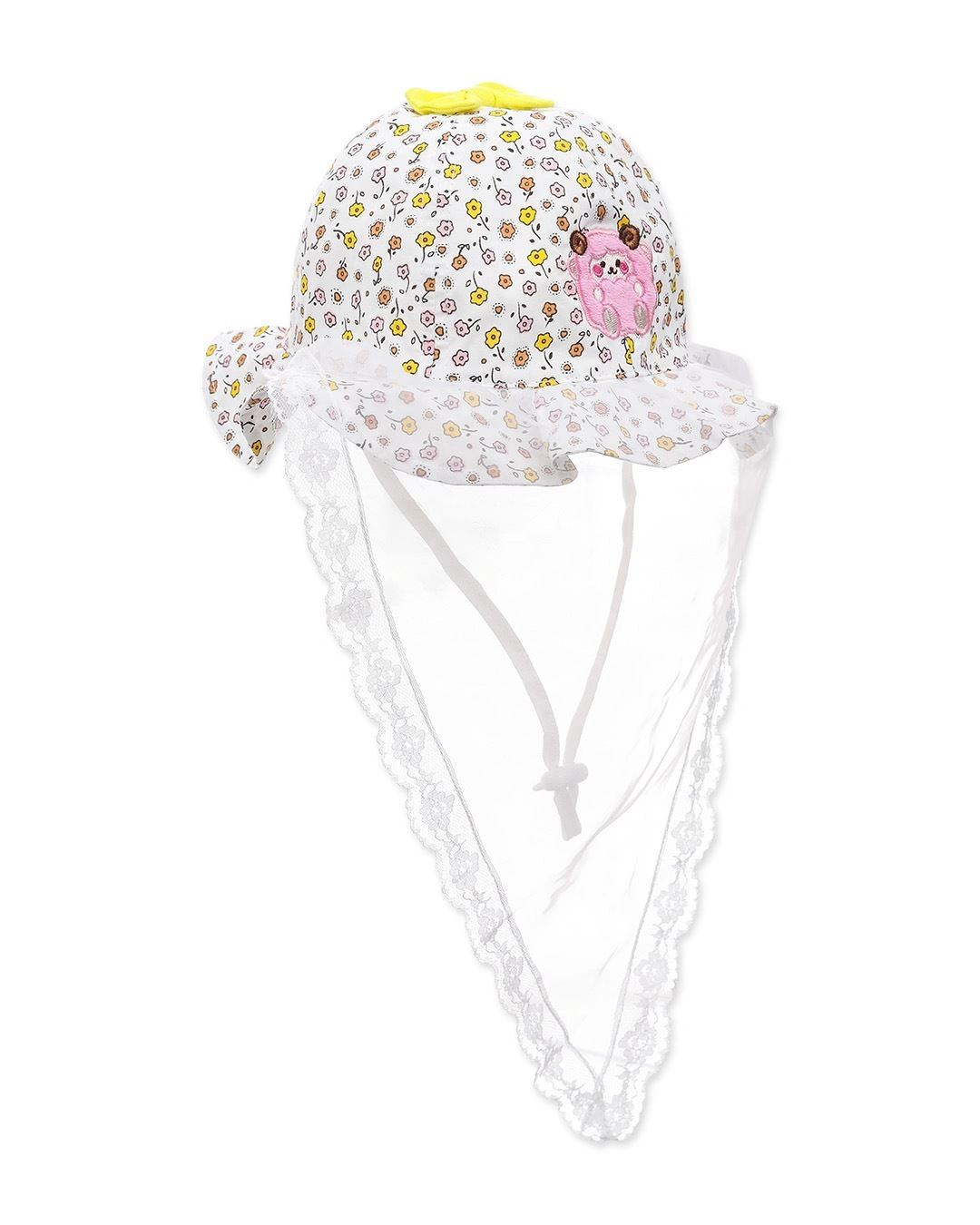 Nón vành cho bé gái Duy Ngọc 3025 màu trắng 4