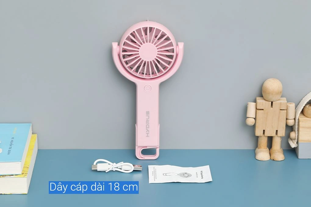 Quạt cầm tay mini Hydrus JF-07 - Hồng 12