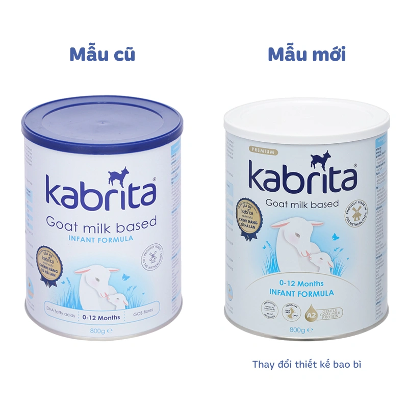 Sữa dê Kabrita số 1 (đạm quý A2) 800g (0 - 12 tháng) - Giao bao bì ngẫu nhiên 2