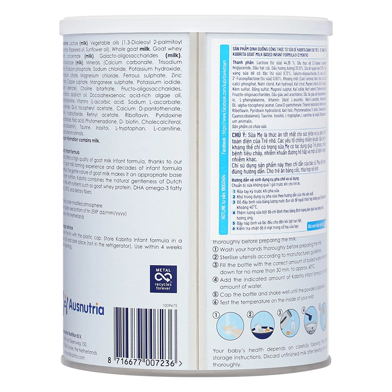 Sữa dê Kabrita số 1 (đạm quý A2) 800g (0 - 12 tháng) - Giao bao bì ngẫu nhiên 5