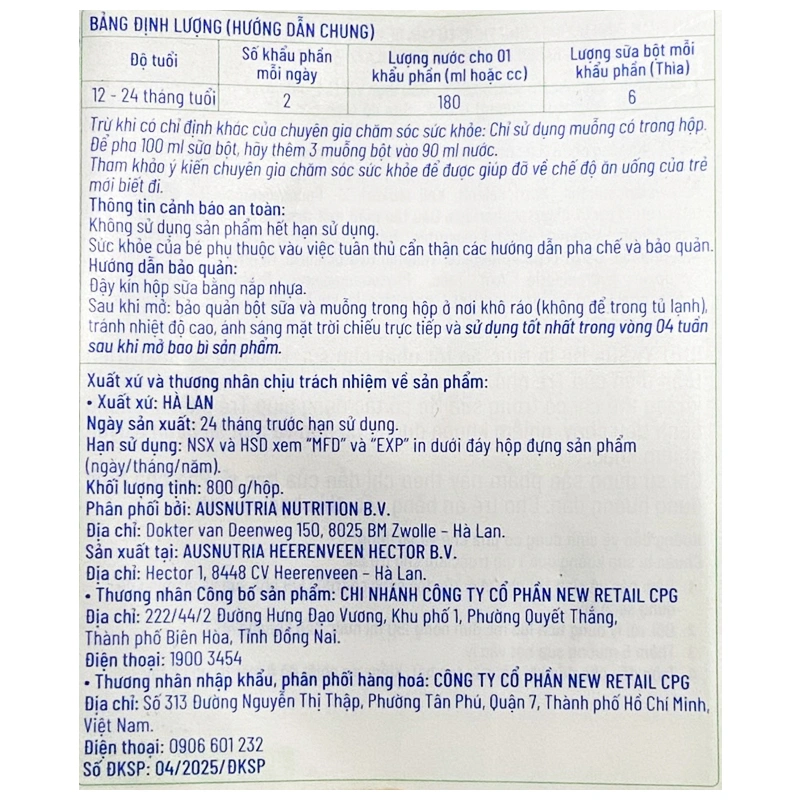 Sữa dê Kabrita số 2 (đạm quý A2) 800g (1 - 2 tuổi) - Giao bao bì ngẫu nhiên 10