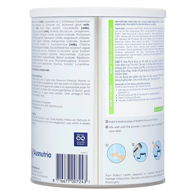 Sữa dê Kabrita số 2 (đạm quý A2) 800g (1 - 2 tuổi) - Giao bao bì ngẫu nhiên 5