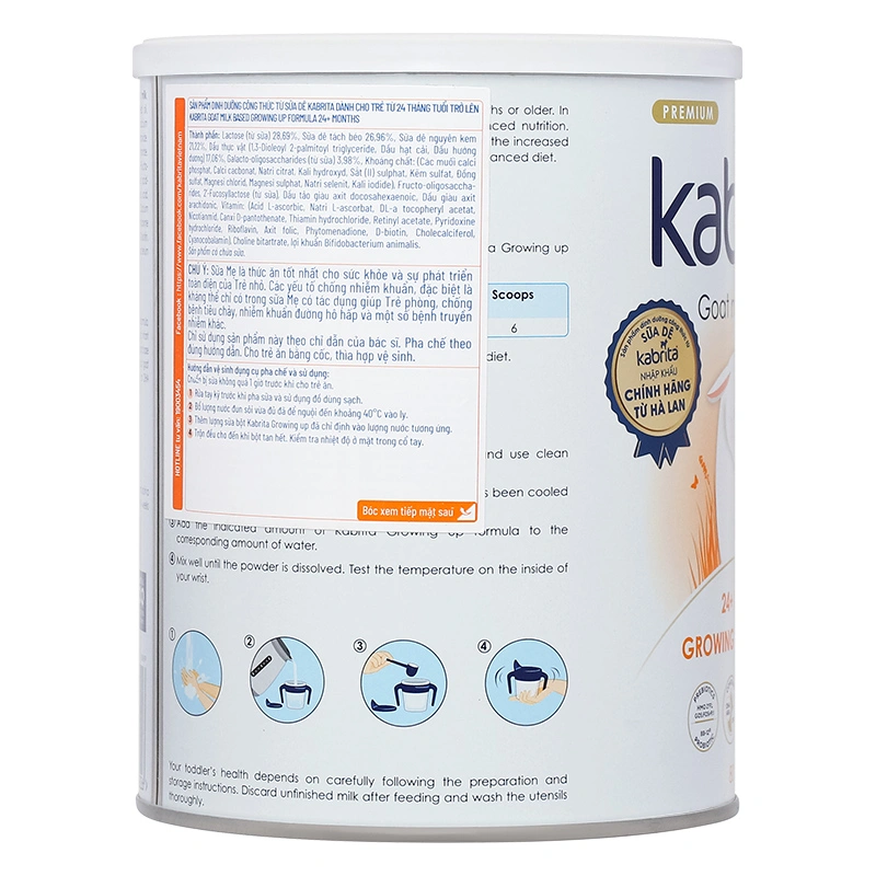 Sữa dê Kabrita số 3 (đạm quý A2) 800g (từ 2 tuổi) - Giao bao bì ngẫu nhiên 6
