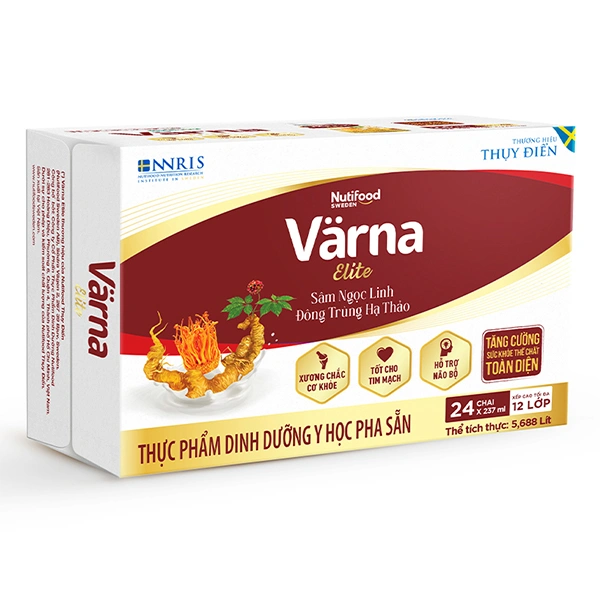 Thùng 24 chai sữa bột người lớn pha sẵn Nutifood Varna Elite hương sâm 237 ml 1