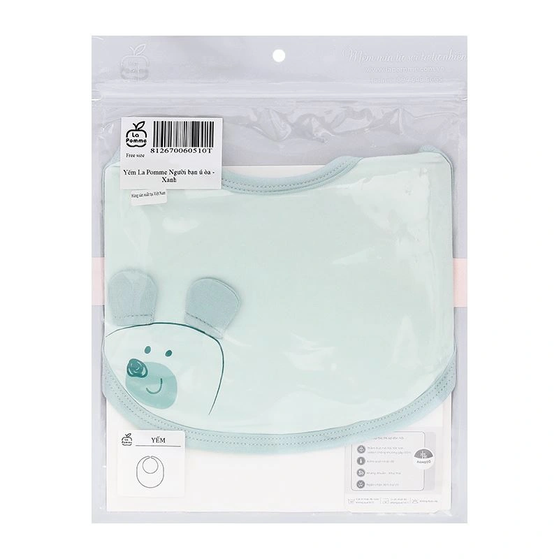 Yếm ăn cho bé sợi tre La Pomme - Màu be (từ 0 tháng) 13