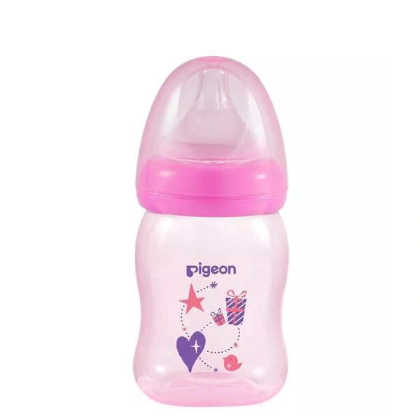 Bình sữa nhựa PP Pigeon Plus cổ rộng 160 ml - Màu xanh (mọi độ tuổi) 3