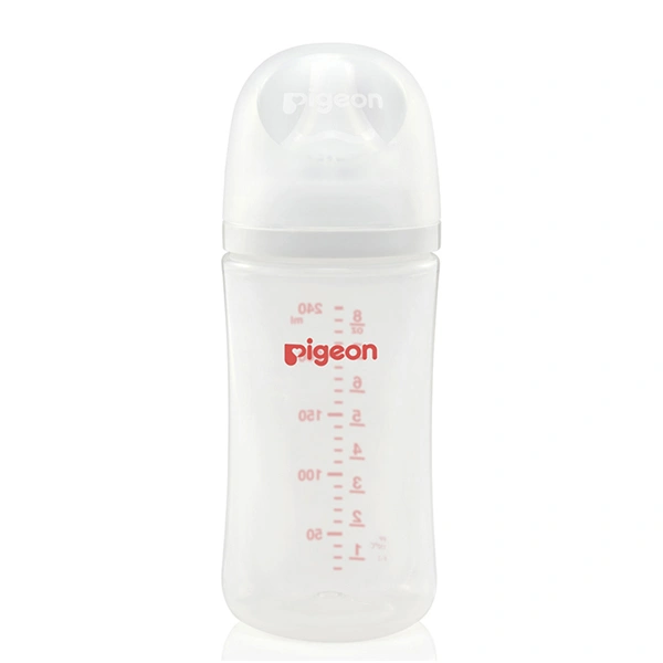 Bình sữa nhựa PP Pigeon Softouch Plus WN3 cổ rộng 240 ml (từ 3 tháng) 1