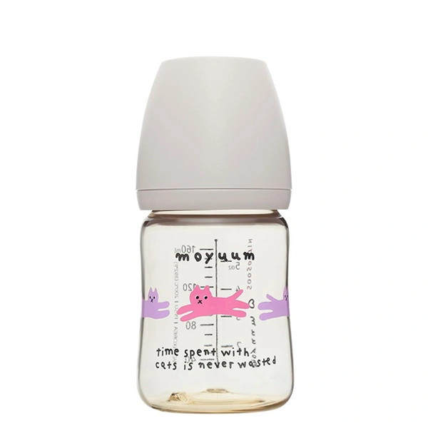 Bình sữa nhựa PPSU Moyuum cổ rộng 170 ml - Hình mèo (0 - 2 tháng) 1