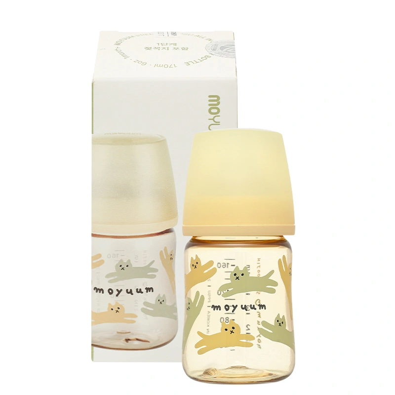 Bình sữa nhựa PPSU Moyuum cổ rộng thế hệ 3 270 ml - Mèo vàng (từ 3 tháng) 21