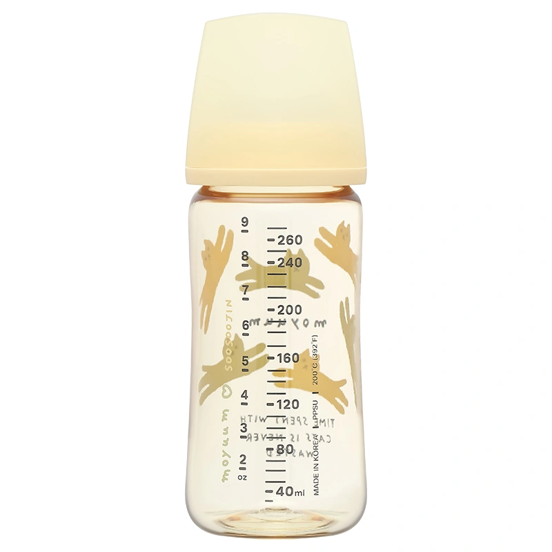 Bình sữa nhựa PPSU Moyuum cổ rộng thế hệ 3 270 ml - Mèo vàng (từ 3 tháng) 2