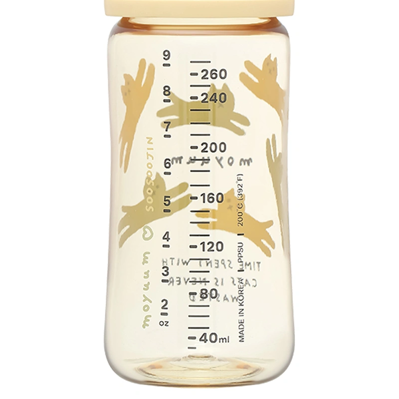 Bình sữa nhựa PPSU Moyuum cổ rộng thế hệ 3 270 ml - Mèo vàng (từ 3 tháng) 3