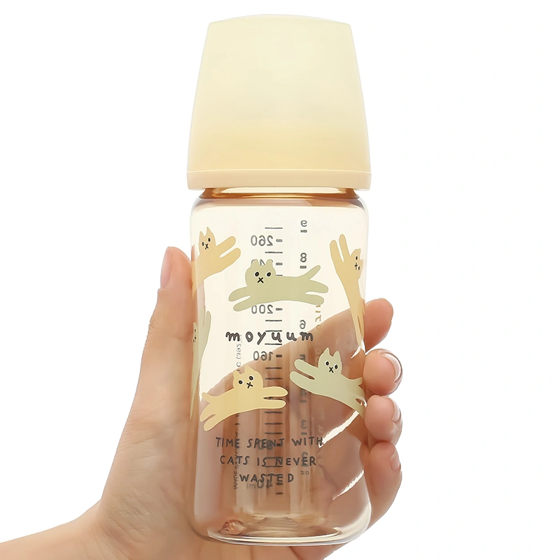 Bình sữa nhựa PPSU Moyuum cổ rộng thế hệ 3 270 ml - Mèo vàng (từ 3 tháng) 8