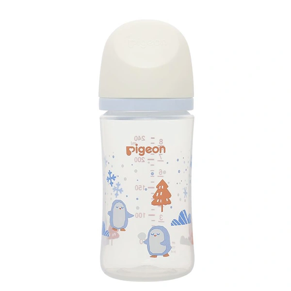 Bình sữa cổ rộng Pigeon Softouch Baby-Friendly World mùa đông