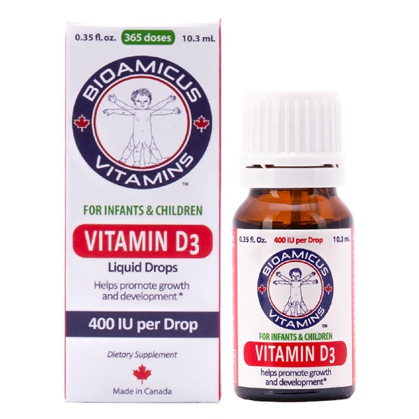 BioAmicus Vitamin D3 hỗ trợ tốt sức khỏe xương, răng, 10.3 ml dạng nhỏ giọt (từ 0 tháng) 1