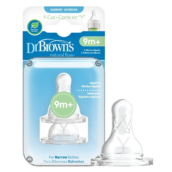 Bộ 2 núm ti Dr.Brown's cổ hẹp size Y (từ 9 tháng) 1
