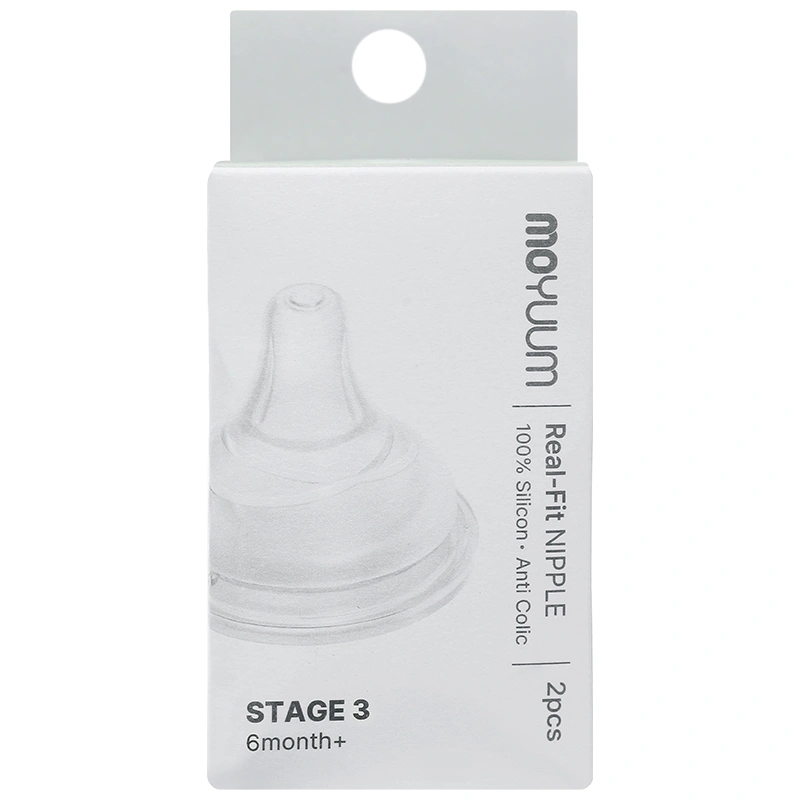 Bộ 2 núm ti Moyuum cổ rộng số 2 (3 - 6 tháng) - Thế hệ 3 11