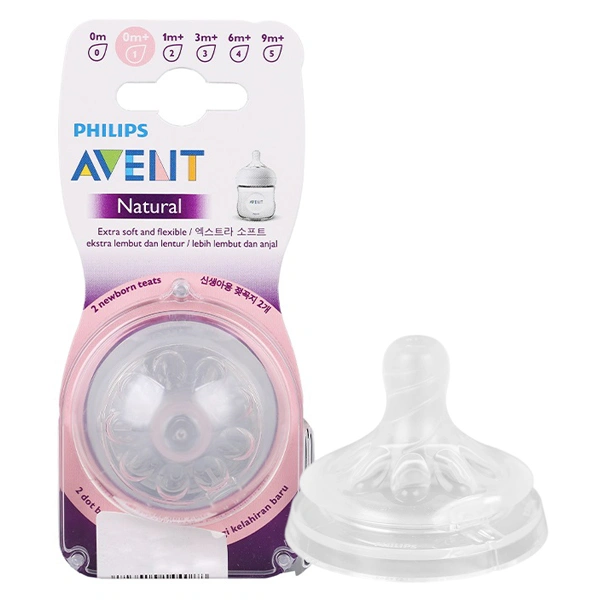 Bộ 2 núm ti Philips Avent SCF651/23 cổ rộng size 1 (0 - 1 tháng) 1