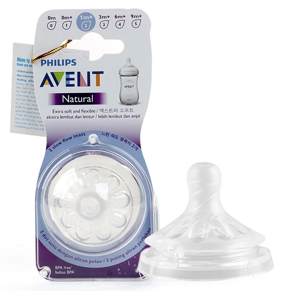 Bộ 2 núm ti Philips Avent SCF652/23 cổ rộng size 2 (1 - 3 tháng) 1