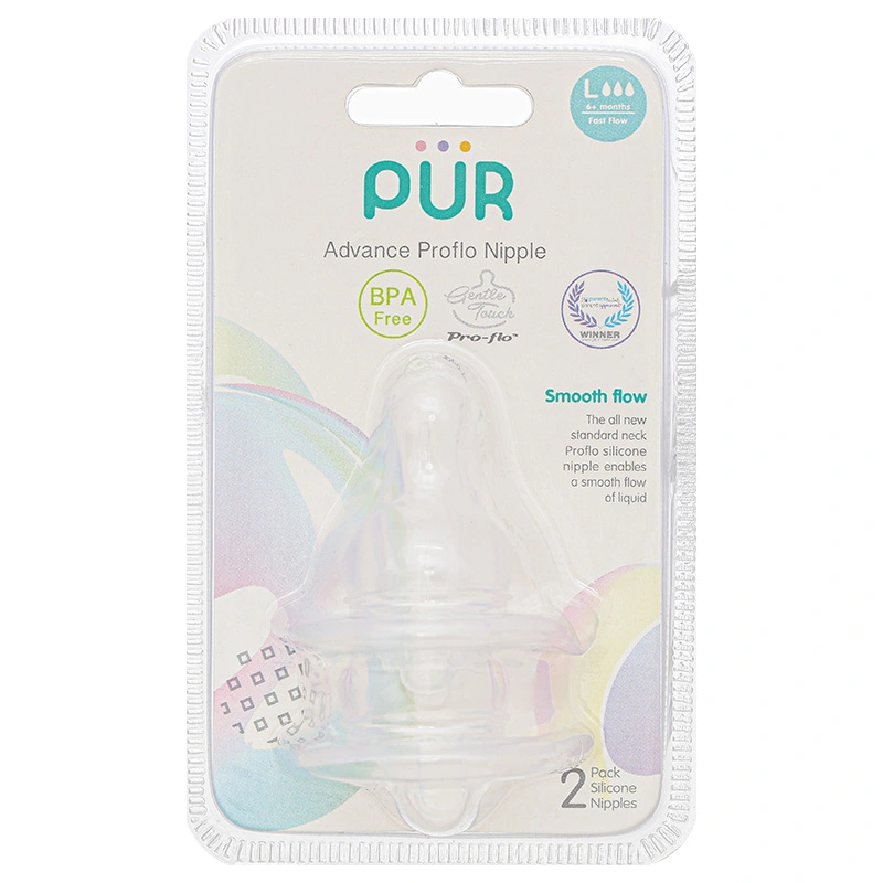 Bộ 2 núm ti Pur Advanced 1813 cổ hẹp size L (từ 6 tháng) 2