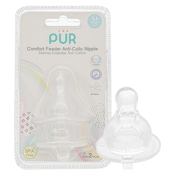Bộ 2 núm ti Pur Comfort Feeder 1613 cổ hẹp size L (từ 6 tháng) 1
